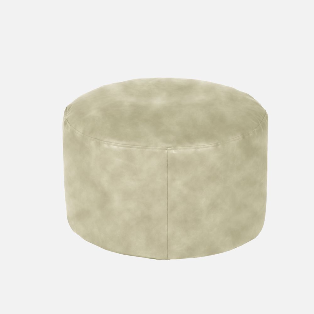 Aria Round Beige Ottoman